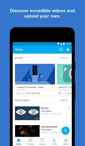 Zrzuty ekranu Vimeo