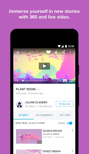 Zrzuty ekranu Vimeo