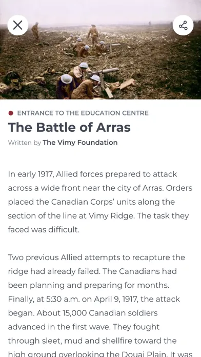 Ảnh chụp màn hình của Vimy - A Living Memorial
