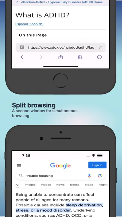 Zrzuty ekranu Focus: Private AI Web Browser