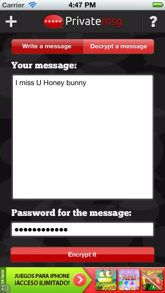 PrivateMSG - Encrypt & decrypt your private texts應用截圖