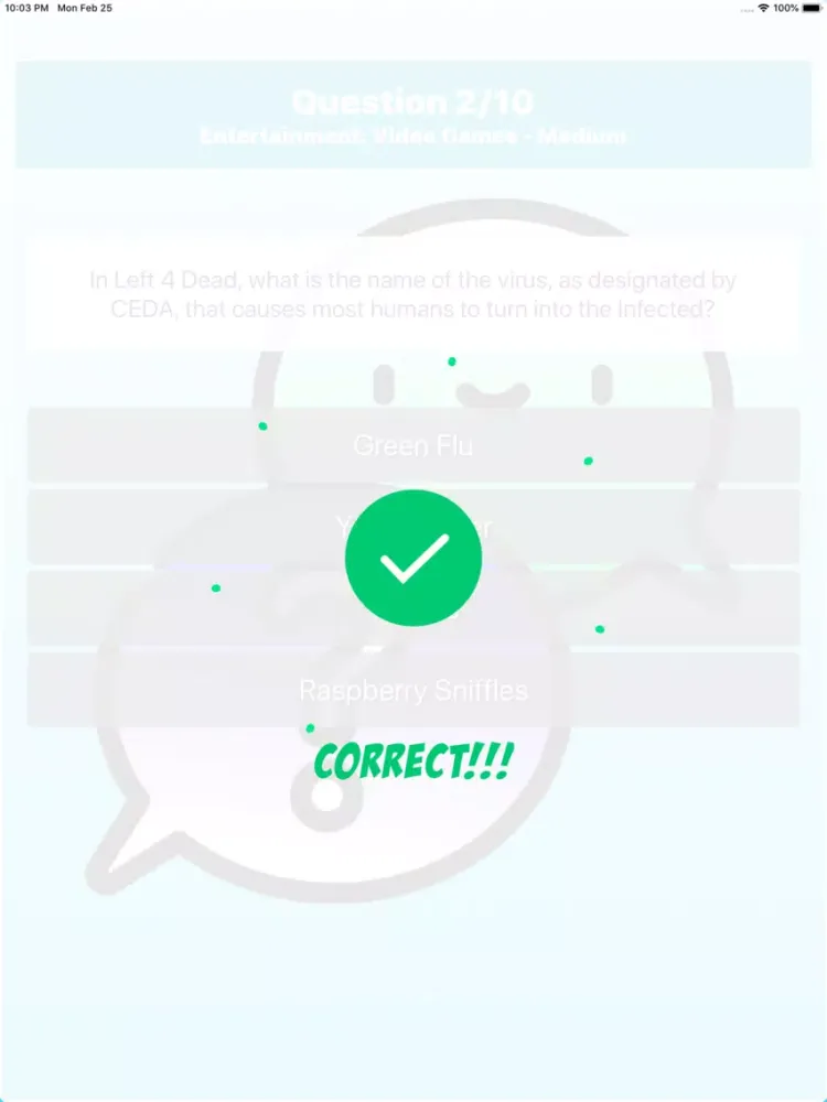 React Trivia Game iPad  سکرین شاٹس