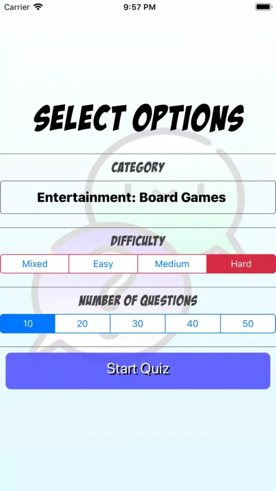 React Trivia Game سکرین شاٹس