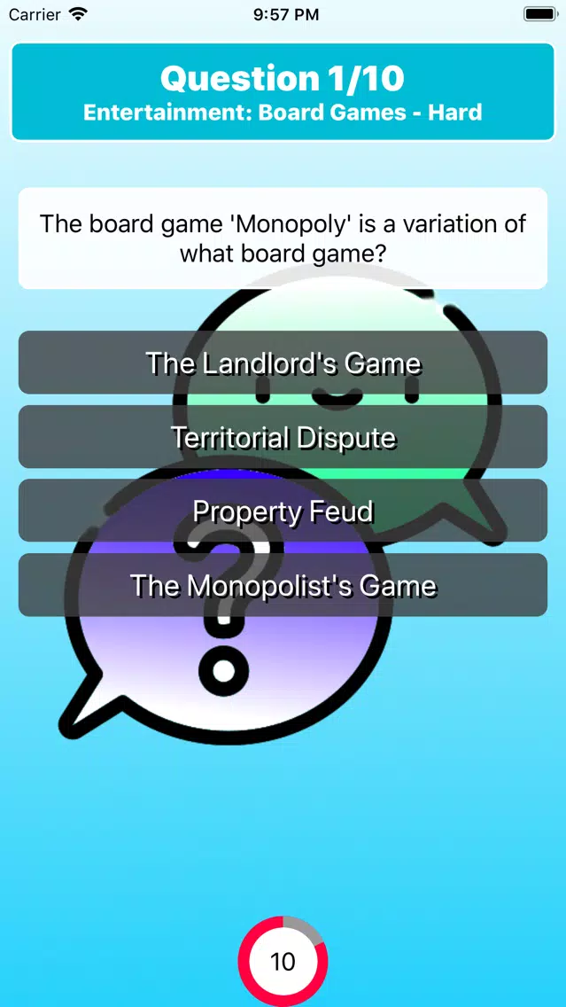 React Trivia Game應用截圖