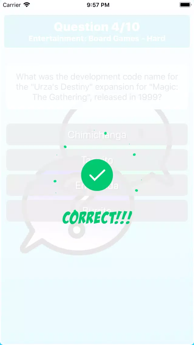 React Trivia Game應用截圖