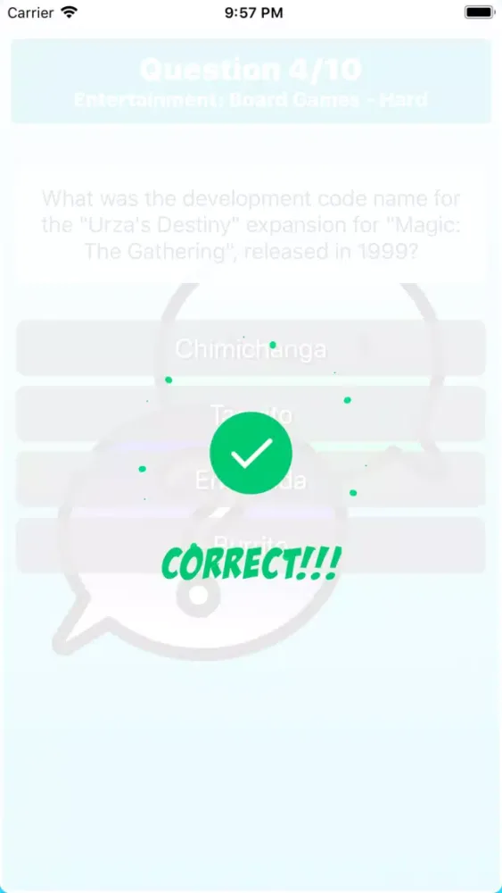 React Trivia Game سکرین شاٹس