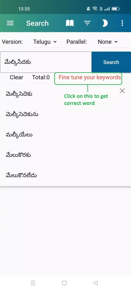 Tangkapan skrin Vincent Bible Search + Voice