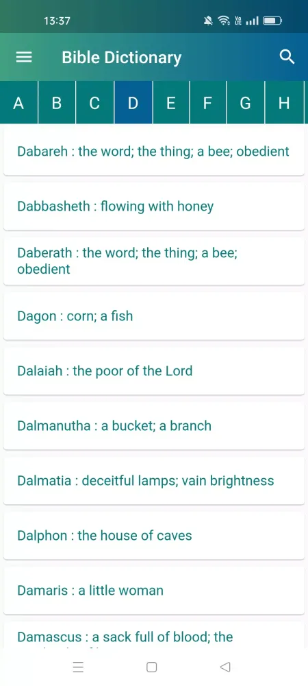 Tangkapan skrin Vincent Bible Search + Voice