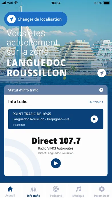 Capturas de pantalla de Radio VINCI Autoroutes 107.7