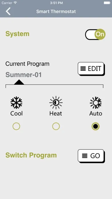 Ảnh chụp màn hình của Thermostat Ferguson