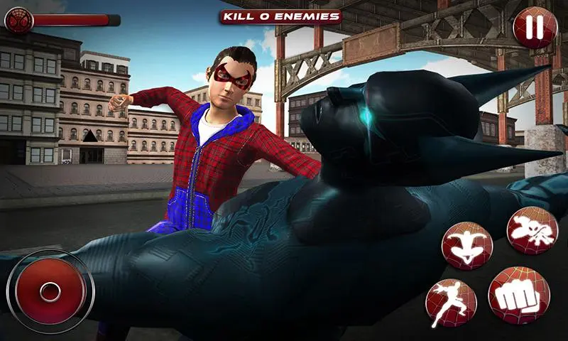 Captures d'écran de Flying Spider Boy: Superhero Training Academy Game