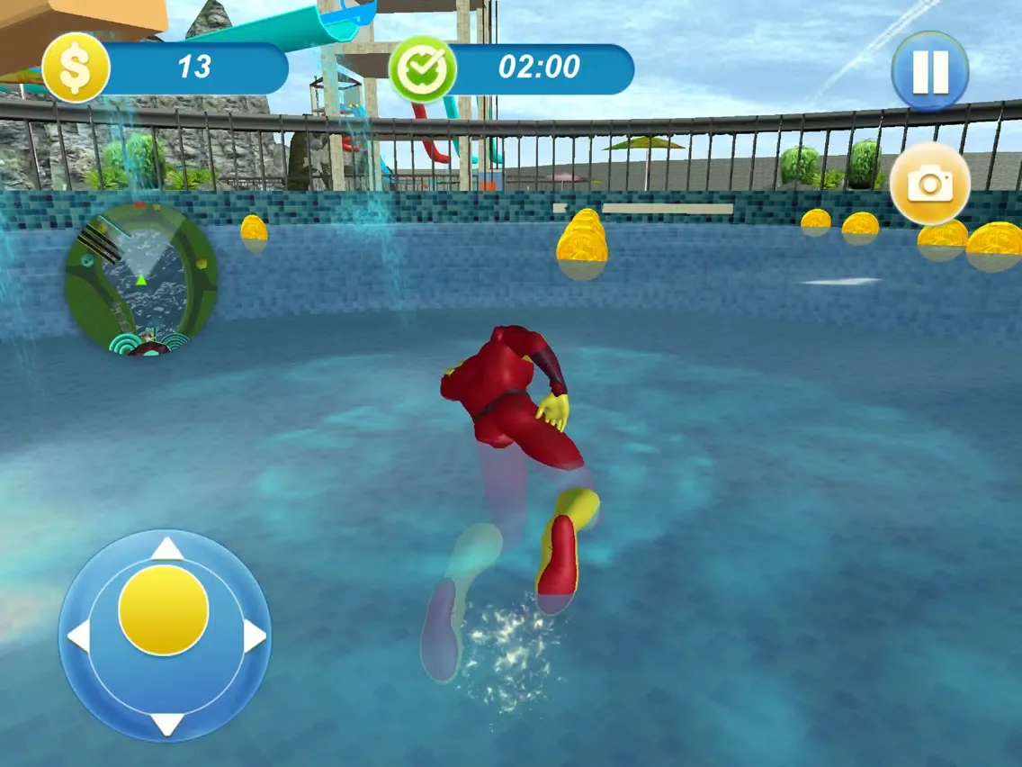 Capturas de pantalla de Water Slide Superhero Game iPad 