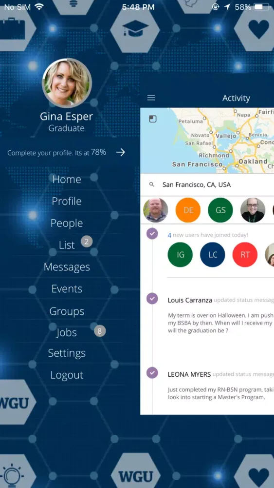 Capturas de pantalla de WGU Night Owl Network