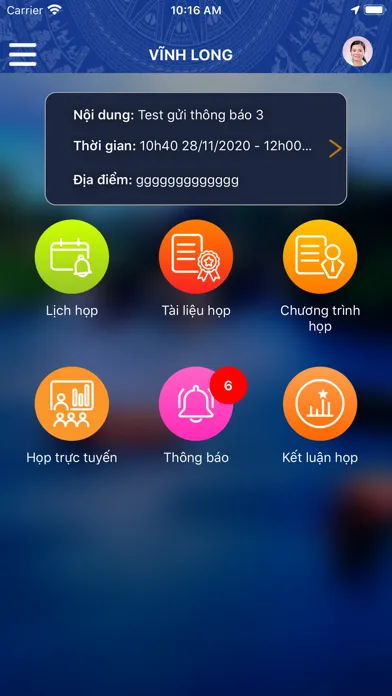 Họp thông minh Vĩnh Long স্ক্রিনশট