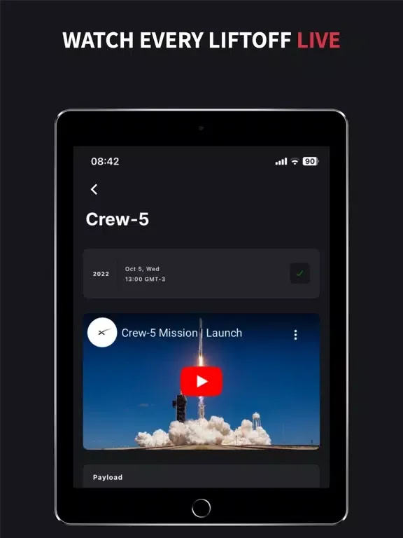 Liftoff: Rocket Launch Tracker iPad  스크린샷
