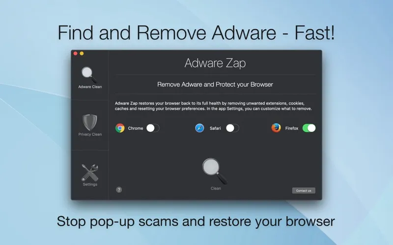 Adware Zap Browser Cleaner Screenshots