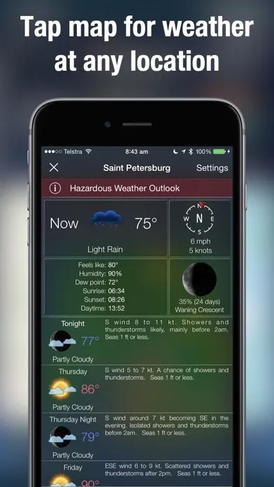 Capturas de tela do Doppler Radar Map Live Pro