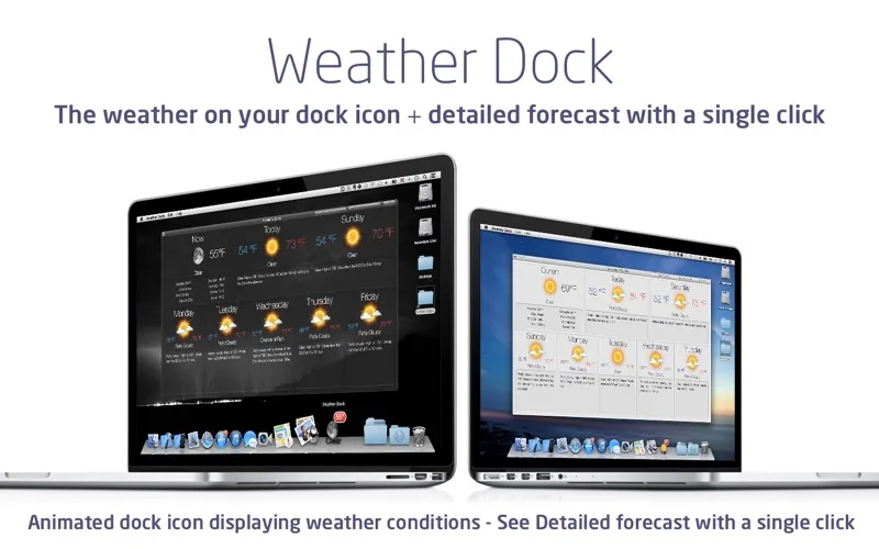 Screenshot di Weather Dock+ Desktop forecast