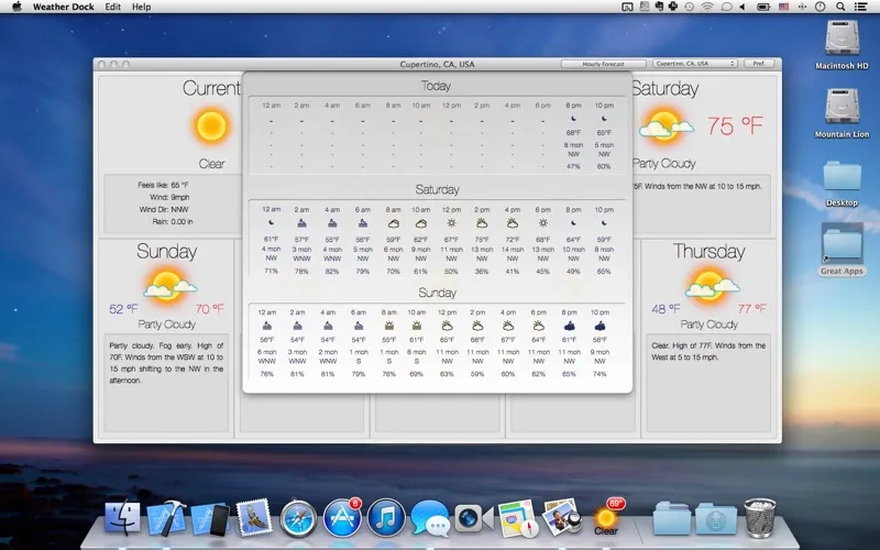 Weather Dock: Desktop forecast スクリーンショット