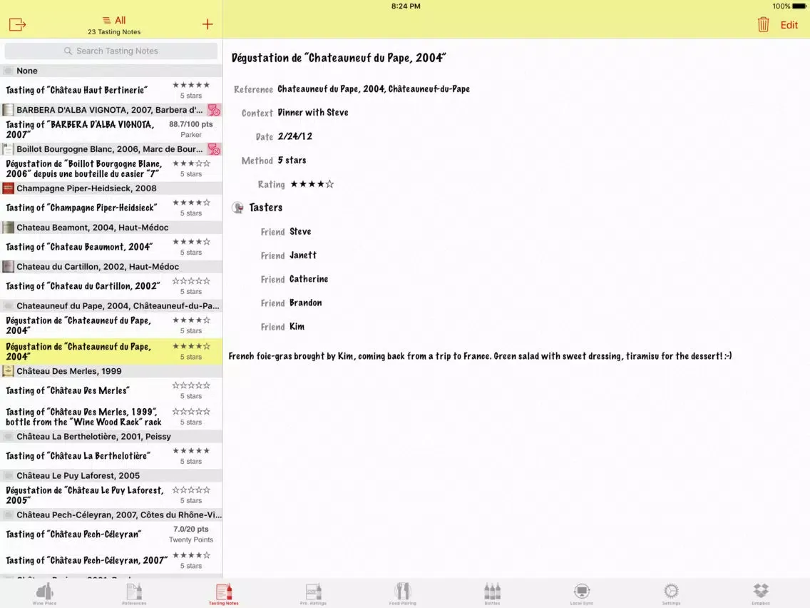 Vinoteka iPad  Screenshots