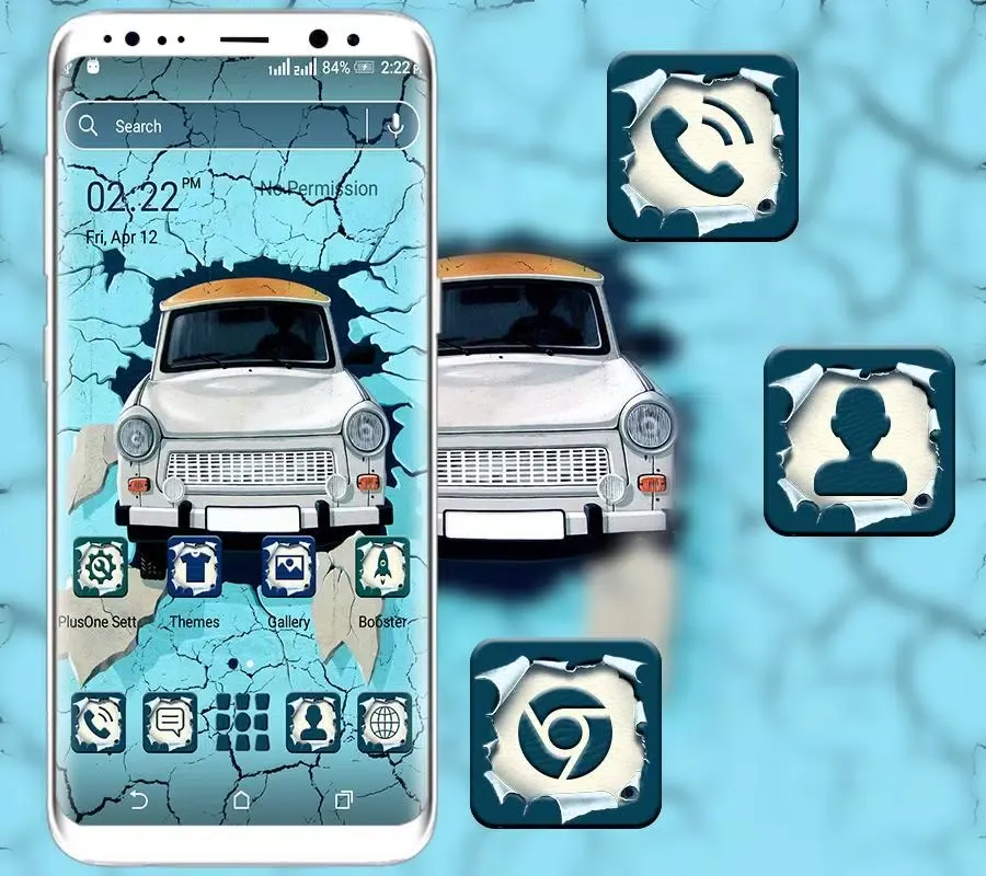 Vintage Car Launcher Theme 스크린샷
