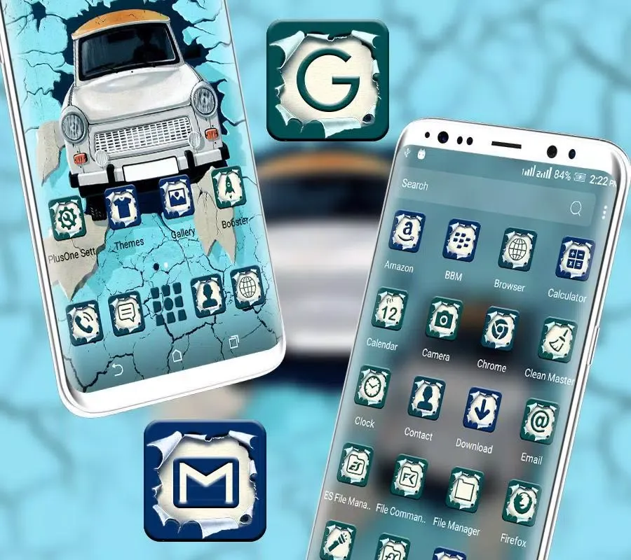 Vintage Car Launcher Theme 스크린샷