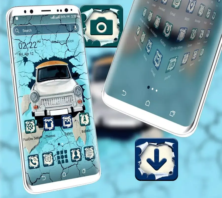 Vintage Car Launcher Theme 스크린샷
