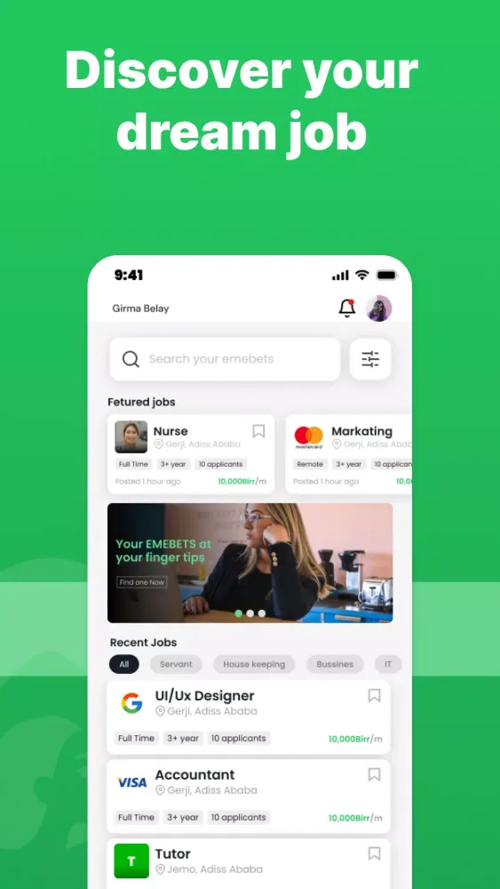 Screenshot di emebet