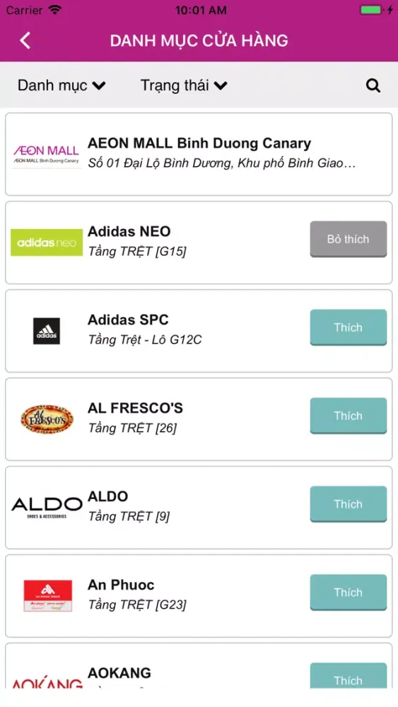 AEON MALL BINH DUONG CANARY Ekran Görüntüleri