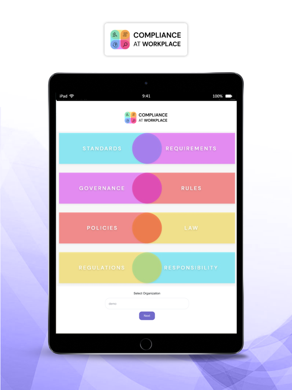 Screenshot di Compliance at Workplace iPad 