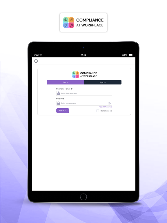 Screenshot di Compliance at Workplace iPad 