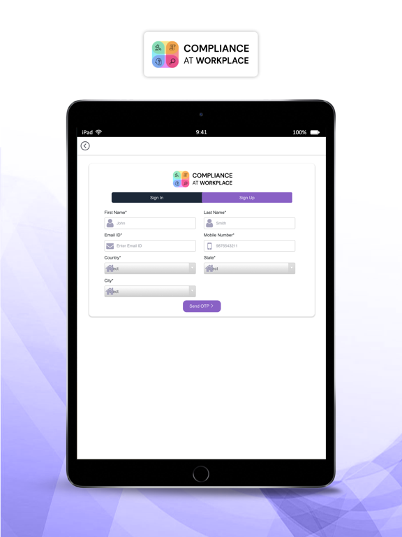 Screenshot di Compliance at Workplace iPad 