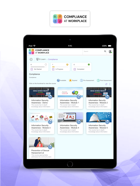 Screenshot di Compliance at Workplace iPad 