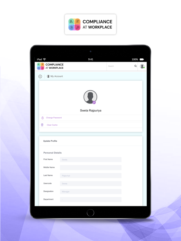 Screenshot di Compliance at Workplace iPad 