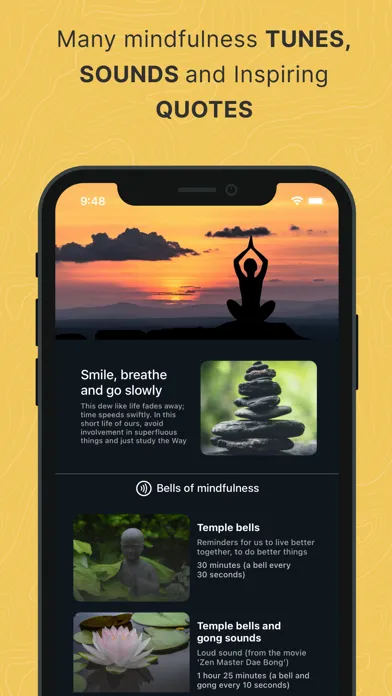 Temple Bells: Mindfulness, Zen سکرین شاٹس