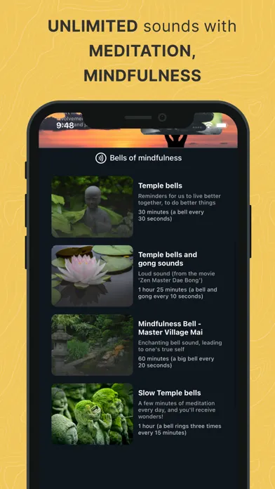 Temple Bells: Mindfulness, Zen سکرین شاٹس