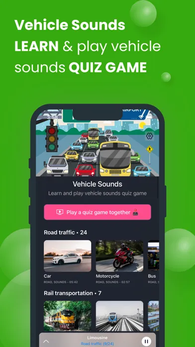 Vehicle Sounds: Learn & Quiz应用截图