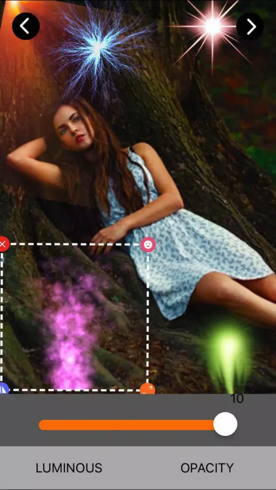 Luminous effects - Add Lighting Stickers on Photos Screenshots