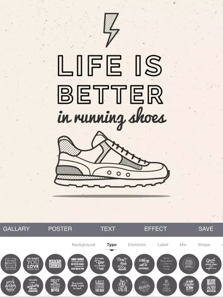 Zrzuty ekranu Typography Quotes Maker iPad 