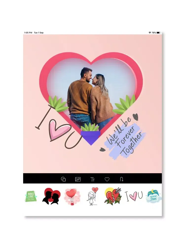 Capturas de tela do Love Poster Design Maker iPad 