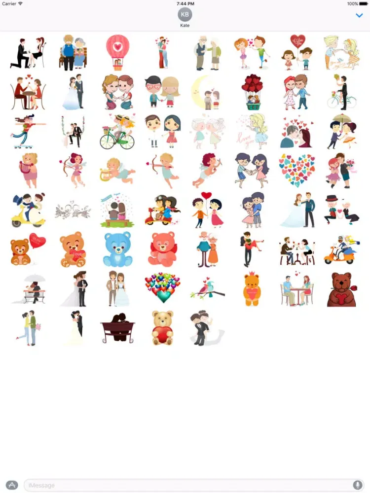 Love Sticker Messanger iPad 應用截圖
