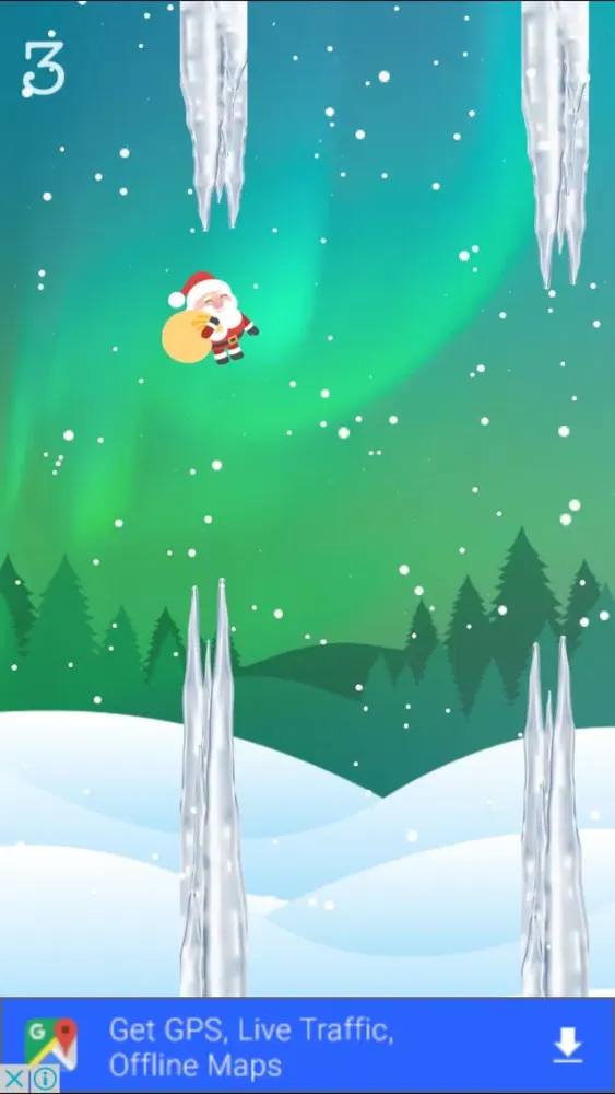 Capturas de tela do Flappy Santa - Flying Santa Claus