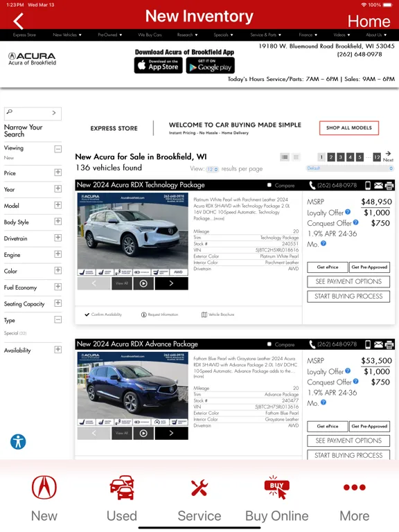 Acura of Brookfield iPad 应用截图