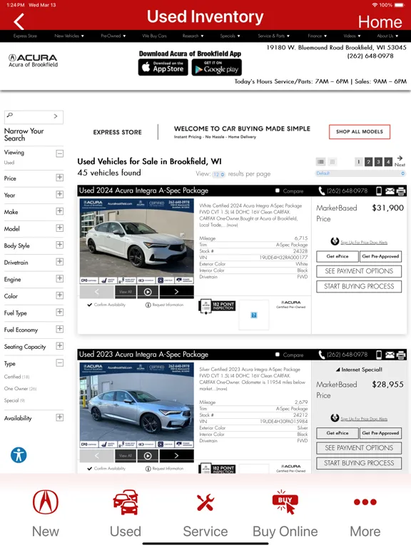 Acura of Brookfield iPad 应用截图
