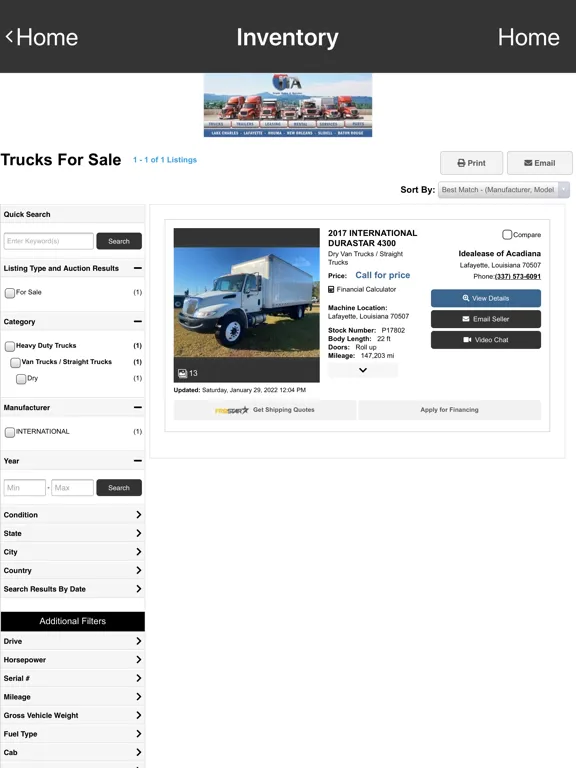 ITA Truck Sales & Service iPad 應用截圖