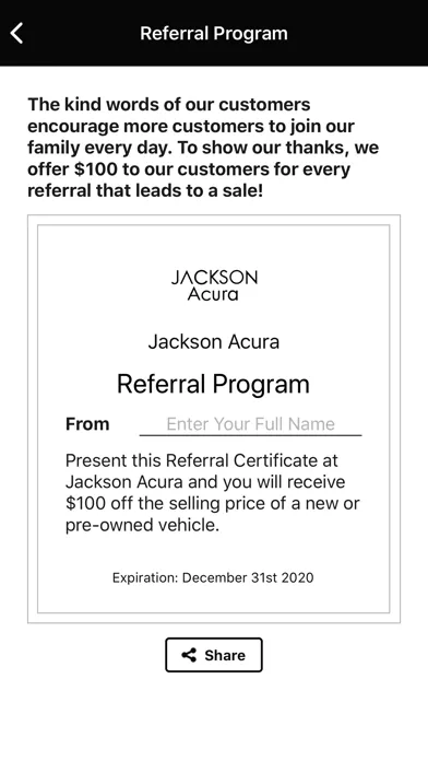 Jackson Acura App 스크린샷