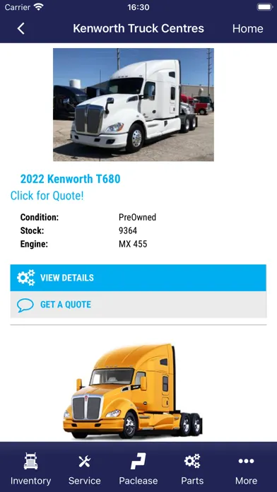 Kenworth Truck Centres Screenshots