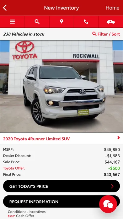 Capturas de pantalla de Toyota of Rockwall Dealer