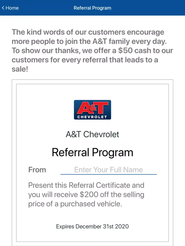 ภาพหน้าจอของ A&T Automotive Group iPad 
