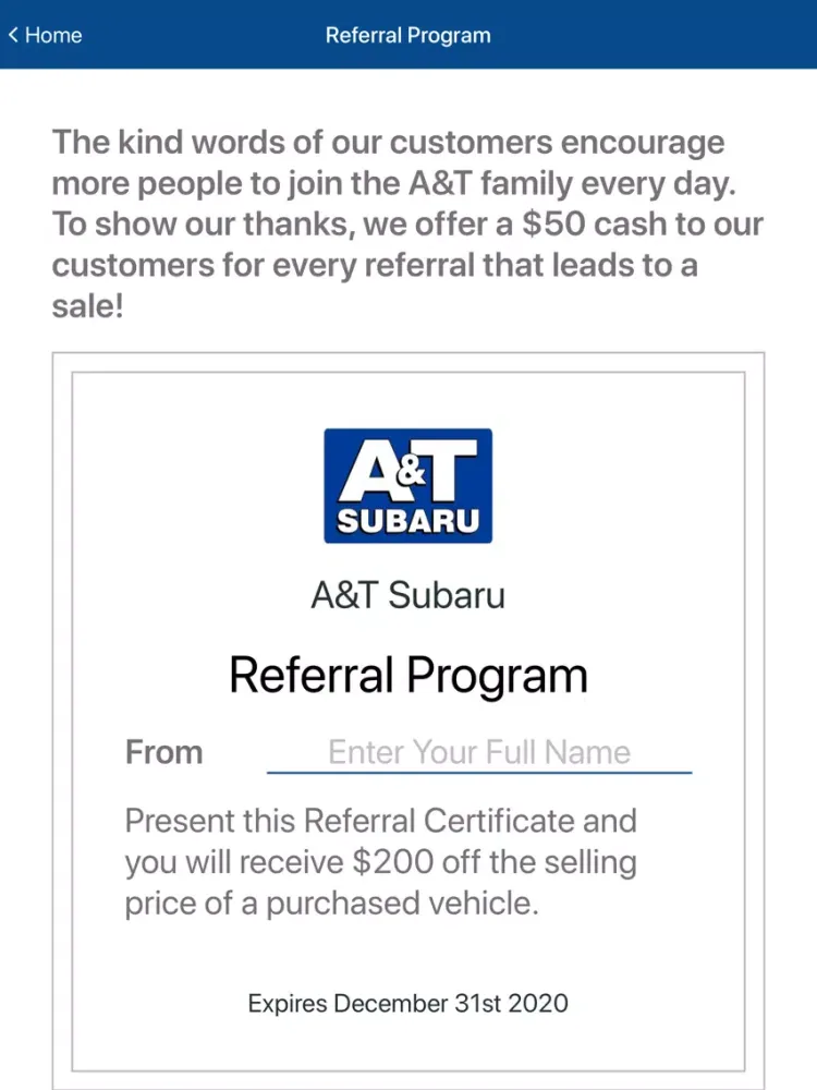 ภาพหน้าจอของ A&T Automotive Group iPad 